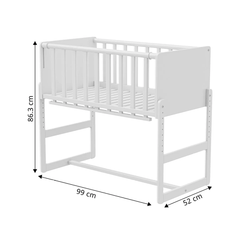 LIT BÉBÉ CODODO / BERCEAU 2 EN 1 «NUAGE» | BLANC