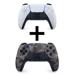 Pack 2 manettes : Blanche + Camouflage