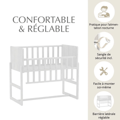 LIT BÉBÉ CODODO / BERCEAU 2 EN 1 «NUAGE» | BLANC